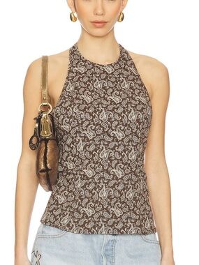 EB DENIM x revolve iris top in brown paisley